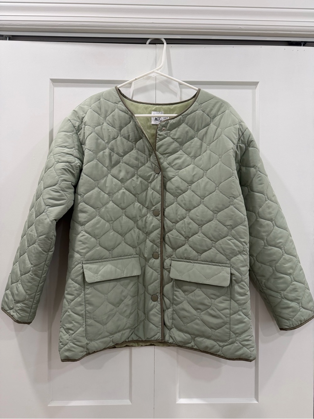 NWOT - Princess Polly Quilted Sage Quilted Jacket